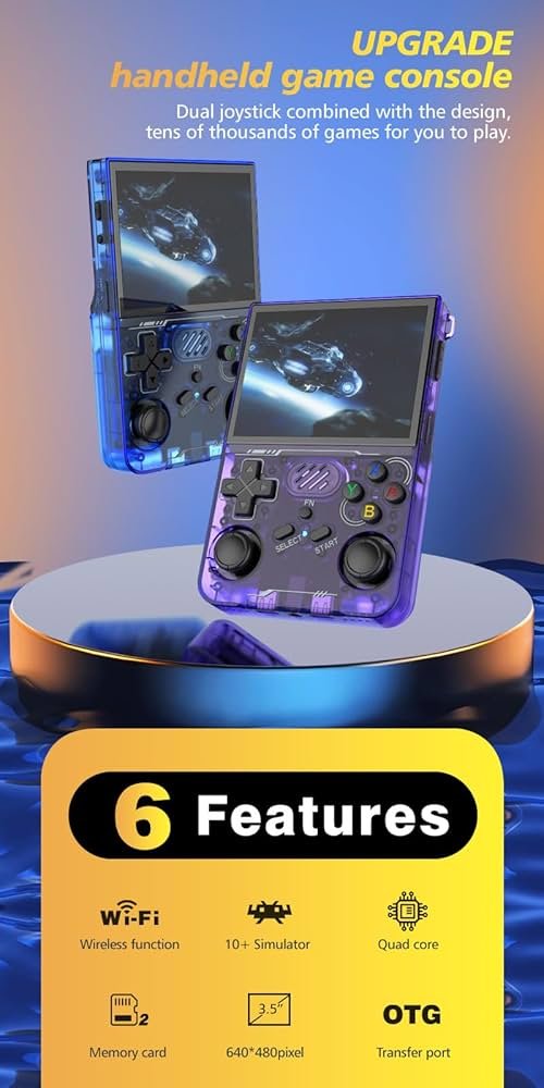 Consola Portátil Retro R36XX vista frontal con pantalla y controles