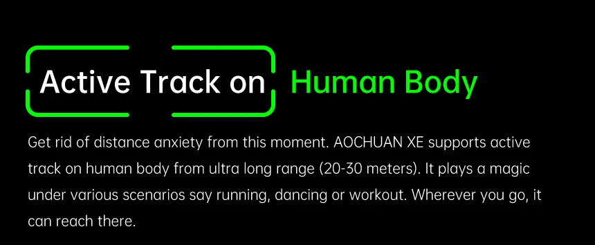 Seguimiento de cuerpo Estabilizador AOCHUAN Smart XE