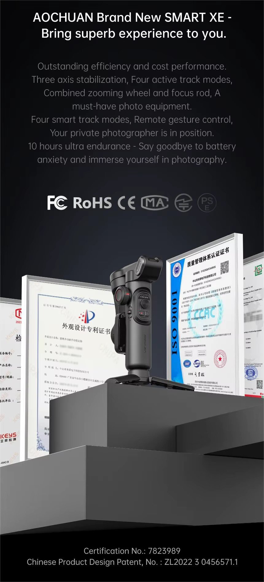 Estabilizador AOCHUAN Smart XE con control inteligente