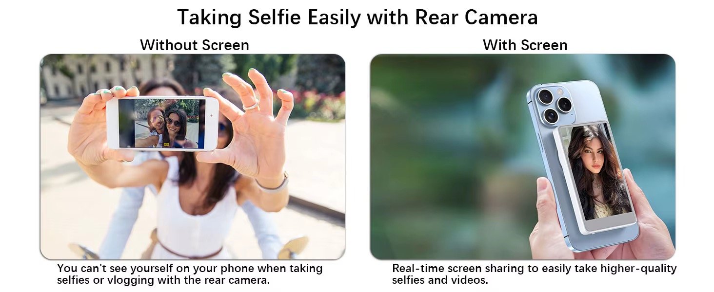 Monitor Selfie con MagSafe mostrando cámara trasera