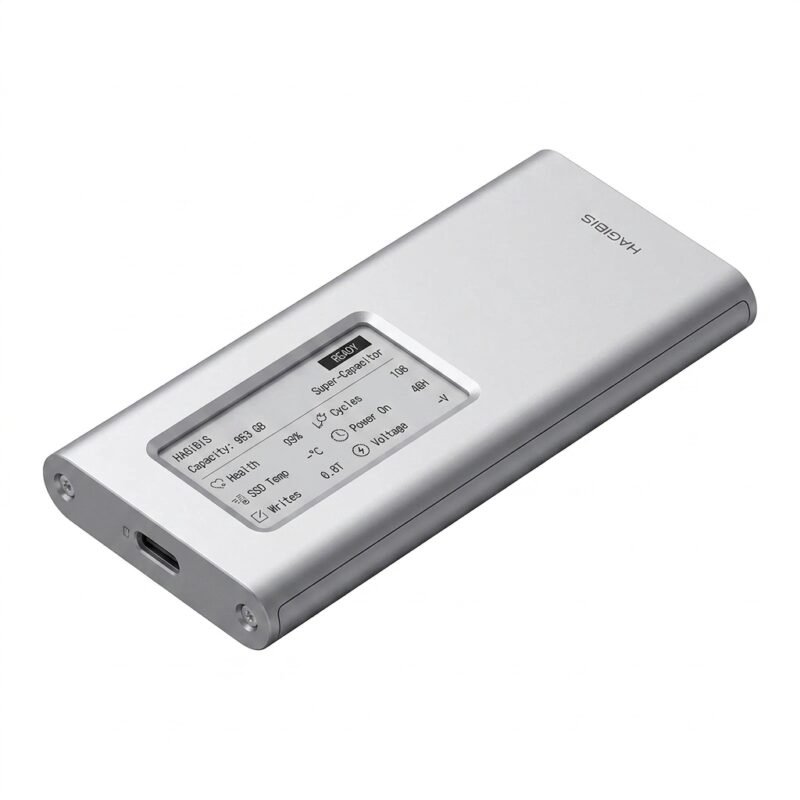 Carcasa para SSD con pantalla e-ink