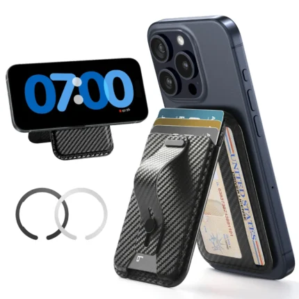Black carbon fiber ESR magnetic wallet