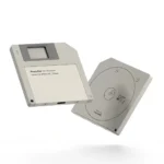 Carcasa para SSD NVMe Hagibis gris con diseño de disquete