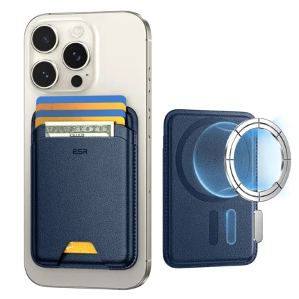 Navy blue ESR MagSafe card holder